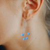Короткие синие серьги